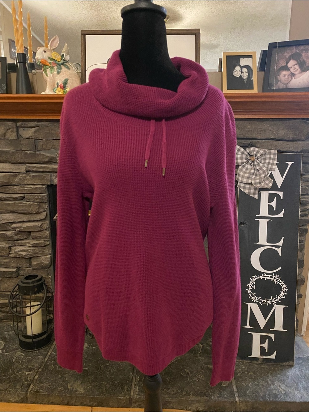 Lauren Ralph Lauren Berry Cowl-Neck Drawstring Sweater